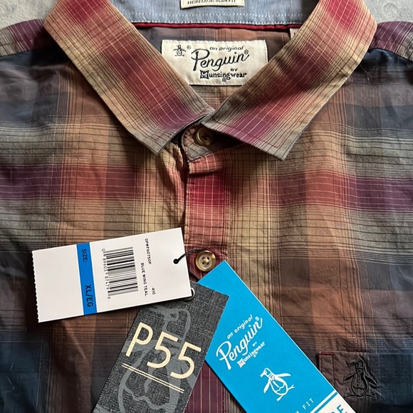 NWT Orginal Penguin Heritage Slim Fit long sleeve buttondown - Picture 1 of 3